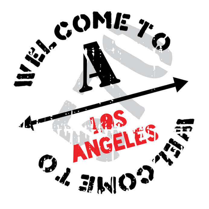 67446733 - los angeles stamp. grunge design with dust scratches. effects can be easily removed for a clean, crisp look. color is easily changed.